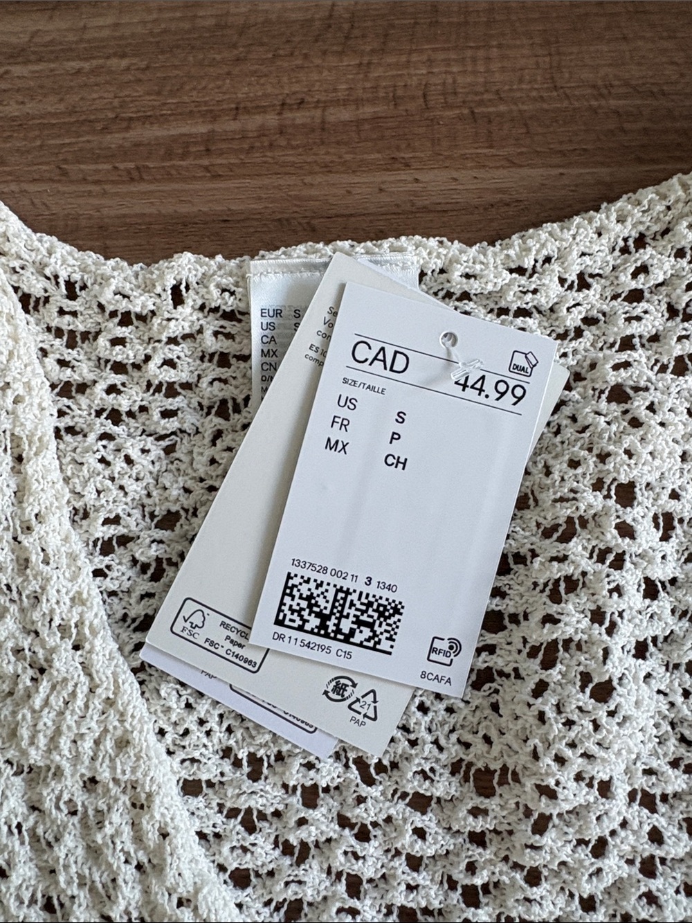 Women’s Cream Crochet Swim Cover-Up Tank Dress H&M - Picture 3 of 5